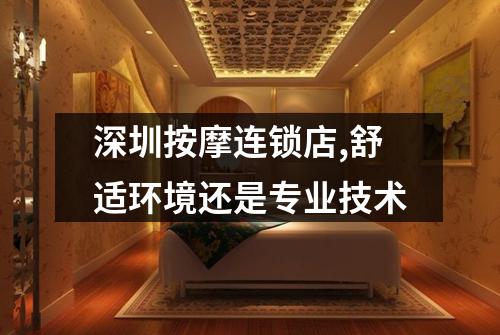 深圳按摩连锁店,舒适环境还是专业技术