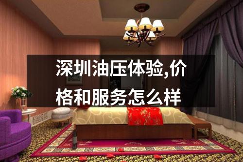 深圳油压体验,价格和服务怎么样